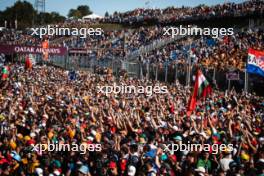 Circuit atmosphere - fans at the podium. 23.07.2023. Formula 1 World Championship, Rd 12, Hungarian Grand Prix, Budapest, Hungary, Race Day.