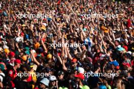 Circuit atmosphere - fans at the podium. 23.07.2023. Formula 1 World Championship, Rd 12, Hungarian Grand Prix, Budapest, Hungary, Race Day.