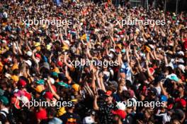 Circuit atmosphere - fans at the podium. 23.07.2023. Formula 1 World Championship, Rd 12, Hungarian Grand Prix, Budapest, Hungary, Race Day.