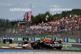 Sergio Perez (MEX) Red Bull Racing RB19. 22.07.2023. Formula 1 World Championship, Rd 12, Hungarian Grand Prix, Budapest, Hungary, Qualifying Day.