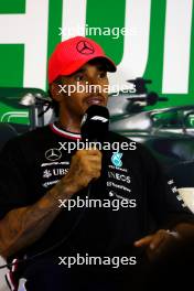 Lewis Hamilton (GBR) Mercedes AMG F1 in the post qualifying FIA Press Conference. 22.07.2023. Formula 1 World Championship, Rd 12, Hungarian Grand Prix, Budapest, Hungary, Qualifying Day.