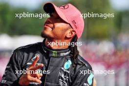 Pole sitter Lewis Hamilton (GBR) Mercedes AMG F1 in qualifying parc ferme. 22.07.2023. Formula 1 World Championship, Rd 12, Hungarian Grand Prix, Budapest, Hungary, Qualifying Day.