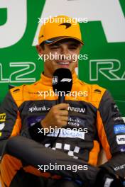 Lando Norris (GBR) McLaren in the post qualifying FIA Press Conference. 22.07.2023. Formula 1 World Championship, Rd 12, Hungarian Grand Prix, Budapest, Hungary, Qualifying Day.
