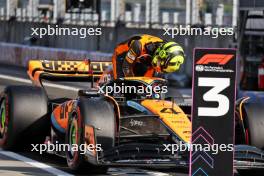 Third placed Lando Norris (GBR) McLaren MCL60 in qualifying parc ferme. 22.07.2023. Formula 1 World Championship, Rd 12, Hungarian Grand Prix, Budapest, Hungary, Qualifying Day.
