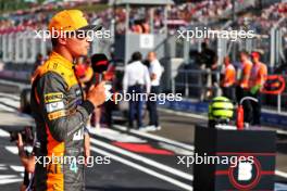 Third placed Lando Norris (GBR) McLaren in qualifying parc ferme. 22.07.2023. Formula 1 World Championship, Rd 12, Hungarian Grand Prix, Budapest, Hungary, Qualifying Day.