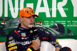 Max Verstappen (NLD) Red Bull Racing in the post qualifying FIA Press Conference. 22.07.2023. Formula 1 World Championship, Rd 12, Hungarian Grand Prix, Budapest, Hungary, Qualifying Day.
