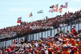 Circuit atmosphere - fans in the grandstand. 23.07.2023. Formula 1 World Championship, Rd 12, Hungarian Grand Prix, Budapest, Hungary, Race Day.