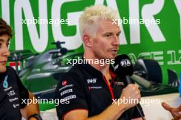 Nico Hulkenberg (GER) Haas F1 Team in the FIA Press Conference. 20.07.2023. Formula 1 World Championship, Rd 12, Hungarian Grand Prix, Budapest, Hungary, Preparation Day.