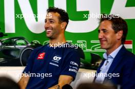 Daniel Ricciardo (AUS) AlphaTauri in the FIA Press Conference. 20.07.2023. Formula 1 World Championship, Rd 12, Hungarian Grand Prix, Budapest, Hungary, Preparation Day.
