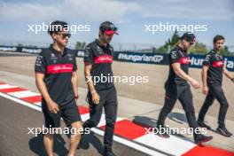 Zhou Guanyu (CHN) Alfa Romeo F1 Team walks the circuit with the team. 20.07.2023. Formula 1 World Championship, Rd 12, Hungarian Grand Prix, Budapest, Hungary, Preparation Day.