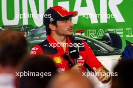 Carlos Sainz Jr (ESP) Ferrari in the FIA Press Conference. 20.07.2023. Formula 1 World Championship, Rd 12, Hungarian Grand Prix, Budapest, Hungary, Preparation Day.