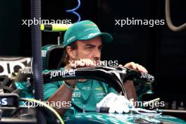 Fernando Alonso (ESP) Aston Martin F1 Team AMR23. 20.07.2023. Formula 1 World Championship, Rd 12, Hungarian Grand Prix, Budapest, Hungary, Preparation Day.