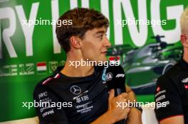 George Russell (GBR) Mercedes AMG F1 in the FIA Press Conference. 20.07.2023. Formula 1 World Championship, Rd 12, Hungarian Grand Prix, Budapest, Hungary, Preparation Day.