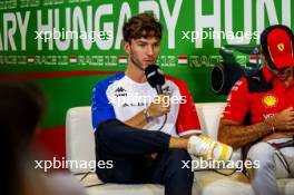 Pierre Gasly (FRA) Alpine F1 Team in the FIA Press Conference. 20.07.2023. Formula 1 World Championship, Rd 12, Hungarian Grand Prix, Budapest, Hungary, Preparation Day.