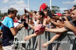 Alexander Albon (THA) Williams Racing with fans at the FanZone Stage. 01.09.2023. Formula 1 World Championship, Rd 15, Italian Grand Prix, Monza, Italy, Practice Day.