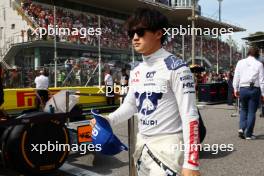 Yuki Tsunoda (JPN) AlphaTauri on the grid. 03.09.2023. Formula 1 World Championship, Rd 15, Italian Grand Prix, Monza, Italy, Race Day.