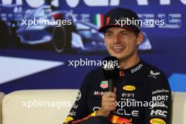 Max Verstappen (NLD) Red Bull Racing, in the post race FIA Press Conference. 03.09.2023. Formula 1 World Championship, Rd 15, Italian Grand Prix, Monza, Italy, Race Day.