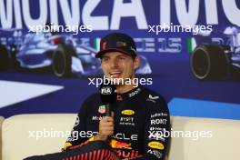 Max Verstappen (NLD) Red Bull Racing, in the post race FIA Press Conference. 03.09.2023. Formula 1 World Championship, Rd 15, Italian Grand Prix, Monza, Italy, Race Day.