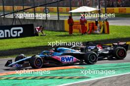 Esteban Ocon (FRA) Alpine F1 Team A523 and Kevin Magnussen (DEN) Haas VF-23 battle for position. 03.09.2023. Formula 1 World Championship, Rd 15, Italian Grand Prix, Monza, Italy, Race Day.