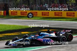 Esteban Ocon (FRA) Alpine F1 Team A523 and Kevin Magnussen (DEN) Haas VF-23 battle for position. 03.09.2023. Formula 1 World Championship, Rd 15, Italian Grand Prix, Monza, Italy, Race Day.