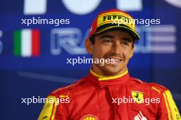 Charles Leclerc (MON) Ferrari in the qualifying FIA Press Conference. 02.09.2023. Formula 1 World Championship, Rd 15, Italian Grand Prix, Monza, Italy, Qualifying Day.