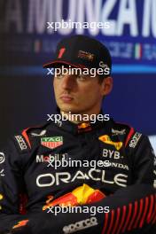 Max Verstappen (NLD) Red Bull Racingi in the qualifying FIA Press Conference. 02.09.2023. Formula 1 World Championship, Rd 15, Italian Grand Prix, Monza, Italy, Qualifying Day.