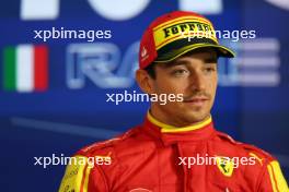 Charles Leclerc (MON) Ferrari in the qualifying FIA Press Conference. 02.09.2023. Formula 1 World Championship, Rd 15, Italian Grand Prix, Monza, Italy, Qualifying Day.