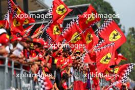 Circuit atmosphere - Ferrari fans in the grandstand. 03.09.2023. Formula 1 World Championship, Rd 15, Italian Grand Prix, Monza, Italy, Race Day.