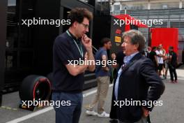 Mattia Binotto (ITA) (Left). 31.08.2023. Formula 1 World Championship, Rd 15, Italian Grand Prix, Monza, Italy, Preparation Day.