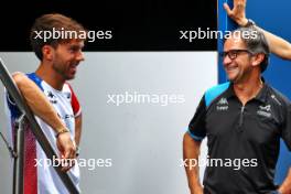 (L to R): Pierre Gasly (FRA) Alpine F1 Team with Davide Brivio (ITA) Alpine F1 Team Racing Director. 31.08.2023. Formula 1 World Championship, Rd 15, Italian Grand Prix, Monza, Italy, Preparation Day.