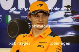 Oscar Piastri (AUS) McLaren in the FIA Press Conference. 31.08.2023. Formula 1 World Championship, Rd 15, Italian Grand Prix, Monza, Italy, Preparation Day.