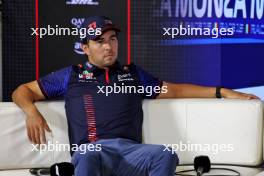 Sergio Perez (MEX) Red Bull Racing in the FIA Press Conference. 31.08.2023. Formula 1 World Championship, Rd 15, Italian Grand Prix, Monza, Italy, Preparation Day.