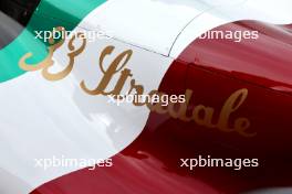 Alfa Romeo F1 Team C43 engine cover - 33 Stradale. 31.08.2023. Formula 1 World Championship, Rd 15, Italian Grand Prix, Monza, Italy, Preparation Day.