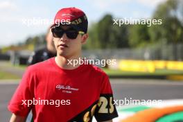 Zhou Guanyu (CHN) Alfa Romeo F1 Team walks the circuit. 31.08.2023. Formula 1 World Championship, Rd 15, Italian Grand Prix, Monza, Italy, Preparation Day.