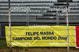 Circuit atmosphere - A banner in support of Felipe Massa (BRA) and his bid to claim the 2008 F1 World Championship crown. 31.08.2023. Formula 1 World Championship, Rd 15, Italian Grand Prix, Monza, Italy, Preparation Day.