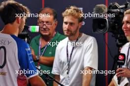 Pierre Gasly (FRA) Alpine F1 Team with the media. 31.08.2023. Formula 1 World Championship, Rd 15, Italian Grand Prix, Monza, Italy, Preparation Day.