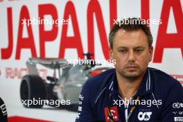 Jonathan Eddolls (GBR) AlphaTauri Head of Trackside Engineering in the FIA Press Conference. 22.09.2023. Formula 1 World Championship, Rd 17, Japanese Grand Prix, Suzuka, Japan, Practice Day.