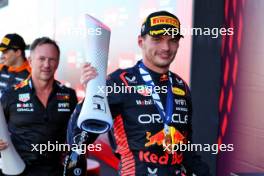 Race winner Max Verstappen (NLD) Red Bull Racing celebrates on the podium. 24.09.2023. Formula 1 World Championship, Rd 17, Japanese Grand Prix, Suzuka, Japan, Race Day.