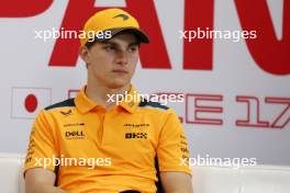 Oscar Piastri (AUS) McLaren in the post race FIA Press Conference. 24.09.2023. Formula 1 World Championship, Rd 17, Japanese Grand Prix, Suzuka, Japan, Race Day.