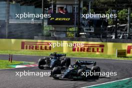 Lewis Hamilton (GBR) Mercedes AMG F1 W14 leads team mate George Russell (GBR) Mercedes AMG F1 W14. 24.09.2023. Formula 1 World Championship, Rd 17, Japanese Grand Prix, Suzuka, Japan, Race Day.