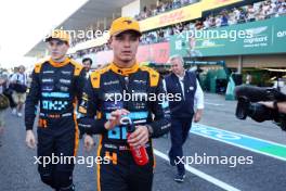 Lando Norris (GBR) McLaren in qualifying parc ferme with team mate Oscar Piastri (AUS) McLaren. 23.09.2023. Formula 1 World Championship, Rd 17, Japanese Grand Prix, Suzuka, Japan, Qualifying Day.