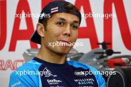 Alexander Albon (THA) Williams Racing in the FIA Press Conference. 21.09.2023. Formula 1 World Championship, Rd 17, Japanese Grand Prix, Suzuka, Japan, Preparation Day.