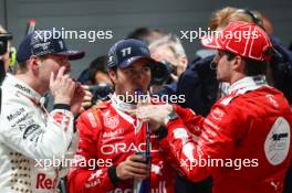 Max Verstappen (NLD), Red Bull Racing Charles Leclerc (FRA), Scuderia Ferrari Sergio Perez (MEX), Red Bull Racing  18.11.2023. Formula 1 World Championship, Rd 22, Las Vegas Grand Prix, Las Vegas, Nevada, USA, Race Day.