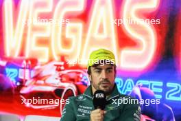 Fernando Alonso (ESP) Aston Martin F1 Team in the FIA Press Conference. 15.11.2023. Formula 1 World Championship, Rd 22, Las Vegas Grand Prix, Las Vegas, Nevada, USA, Preparation Day.