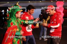 (L to R): Carlos Sainz Jr (ESP) Ferrari with team mate Charles Leclerc (MON) Ferrari. 15.11.2023. Formula 1 World Championship, Rd 22, Las Vegas Grand Prix, Las Vegas, Nevada, USA, Preparation Day.
