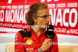 Laurent Mekies (FRA) Ferrari Sporting Director in the FIA Press Conference. 26.05.2023. Formula 1 World Championship, Rd 7, Monaco Grand Prix, Monte Carlo, Monaco, Practice Day.