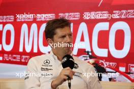 James Vowles (GBR) Williams Racing Team Principal in the FIA Press Conference. 26.05.2023. Formula 1 World Championship, Rd 7, Monaco Grand Prix, Monte Carlo, Monaco, Practice Day.