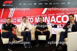(L to R): Christian Horner (GBR) Red Bull Racing Team Principal; James Vowles (GBR) Williams Racing Team Principal; and Guenther Steiner (ITA) Haas F1 Team Prinicipal, in the FIA Press Conference. 26.05.2023. Formula 1 World Championship, Rd 7, Monaco Grand Prix, Monte Carlo, Monaco, Practice Day.