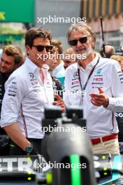 (L to R): Toto Wolff (GER) Mercedes AMG F1 Shareholder and Executive Director with Jim Ratcliffe (GBR) Chief Executive Officer of Ineos / Mercedes AMG F1 Shareholder on the grid. 28.05.2023. Formula 1 World Championship, Rd 7, Monaco Grand Prix, Monte Carlo, Monaco, Race Day.