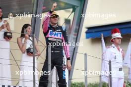 Esteban Ocon (FRA) Alpine F1 Team celebrates his third position on the podium. 28.05.2023. Formula 1 World Championship, Rd 7, Monaco Grand Prix, Monte Carlo, Monaco, Race Day.